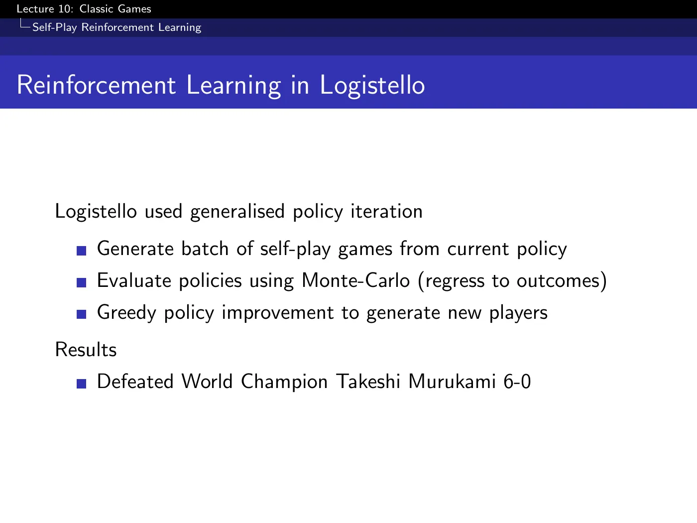 Lecture 10 Classic Games, slide 23