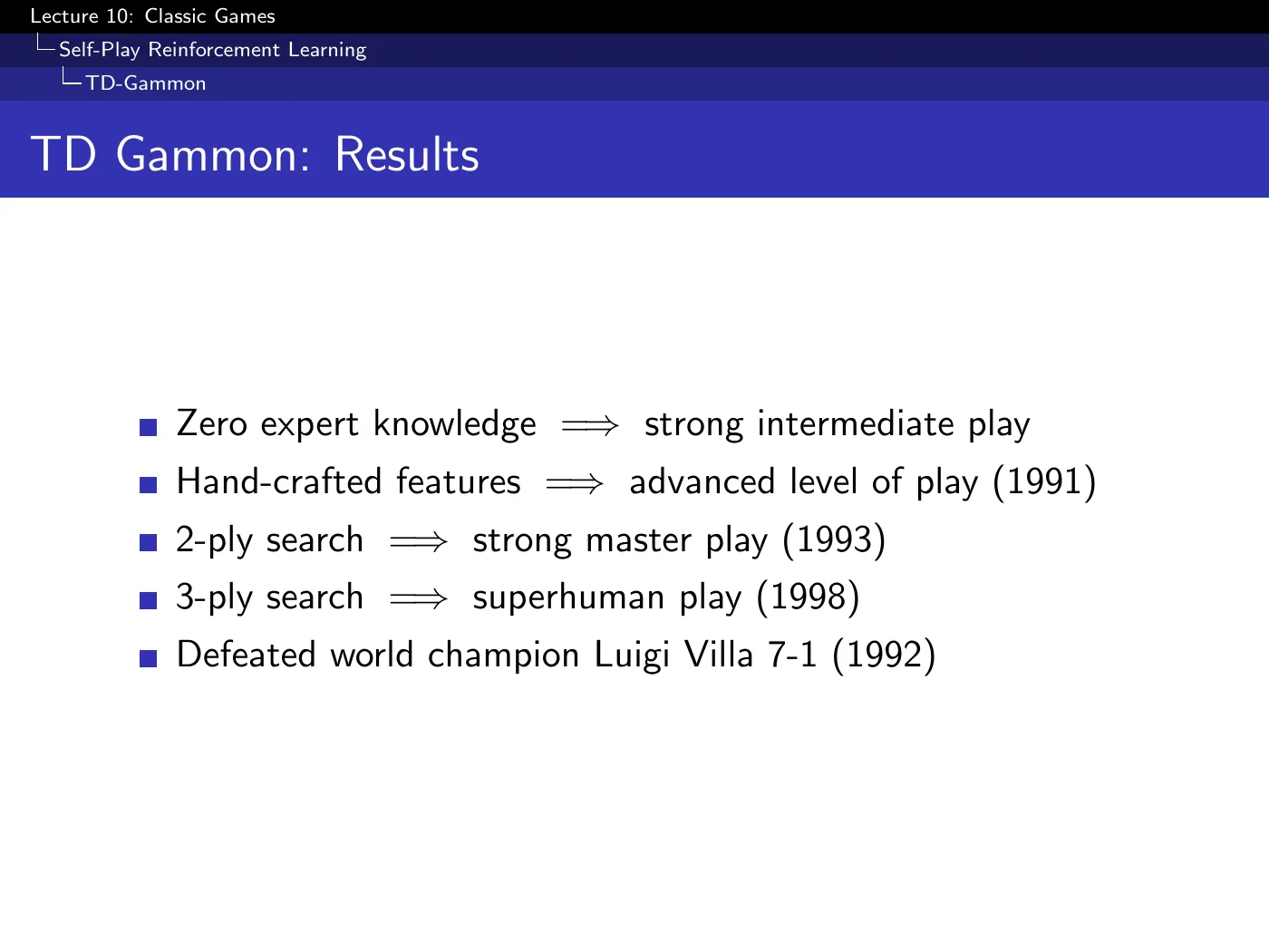 Lecture 10 Classic Games, slide 26