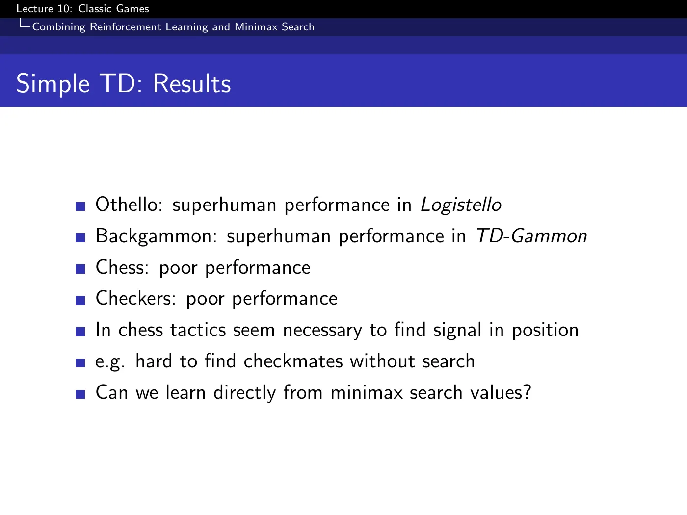 Lecture 10 Classic Games, slide 29