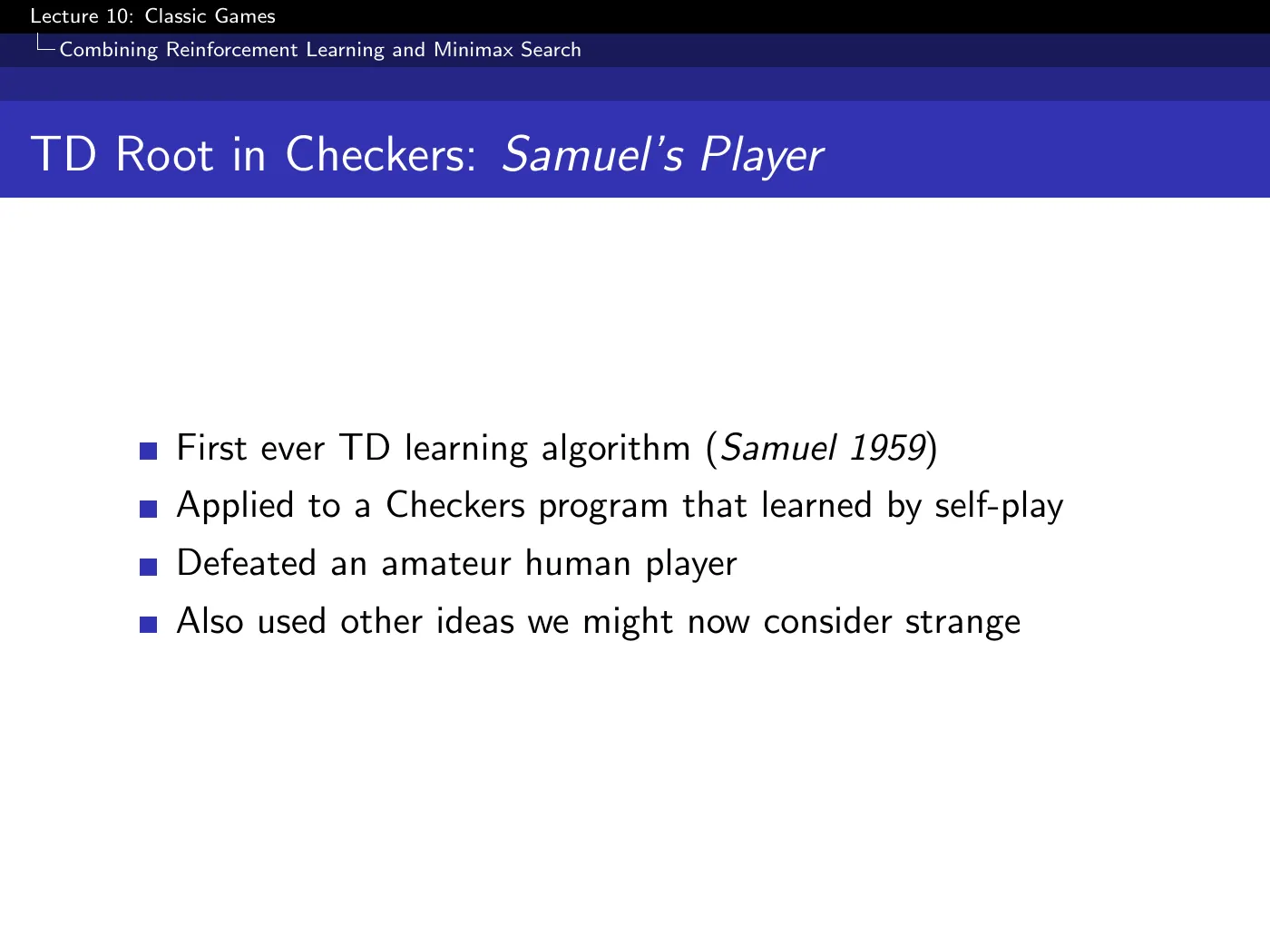 Lecture 10 Classic Games, slide 31