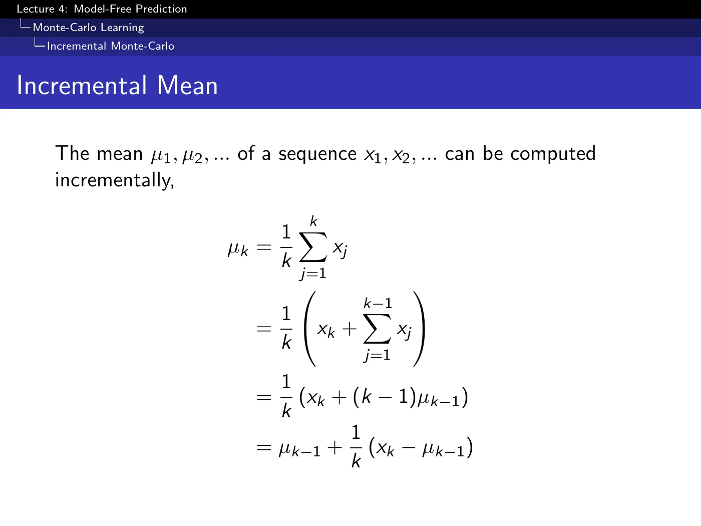 Lecture 4 Model-Free Prediction, slide 10