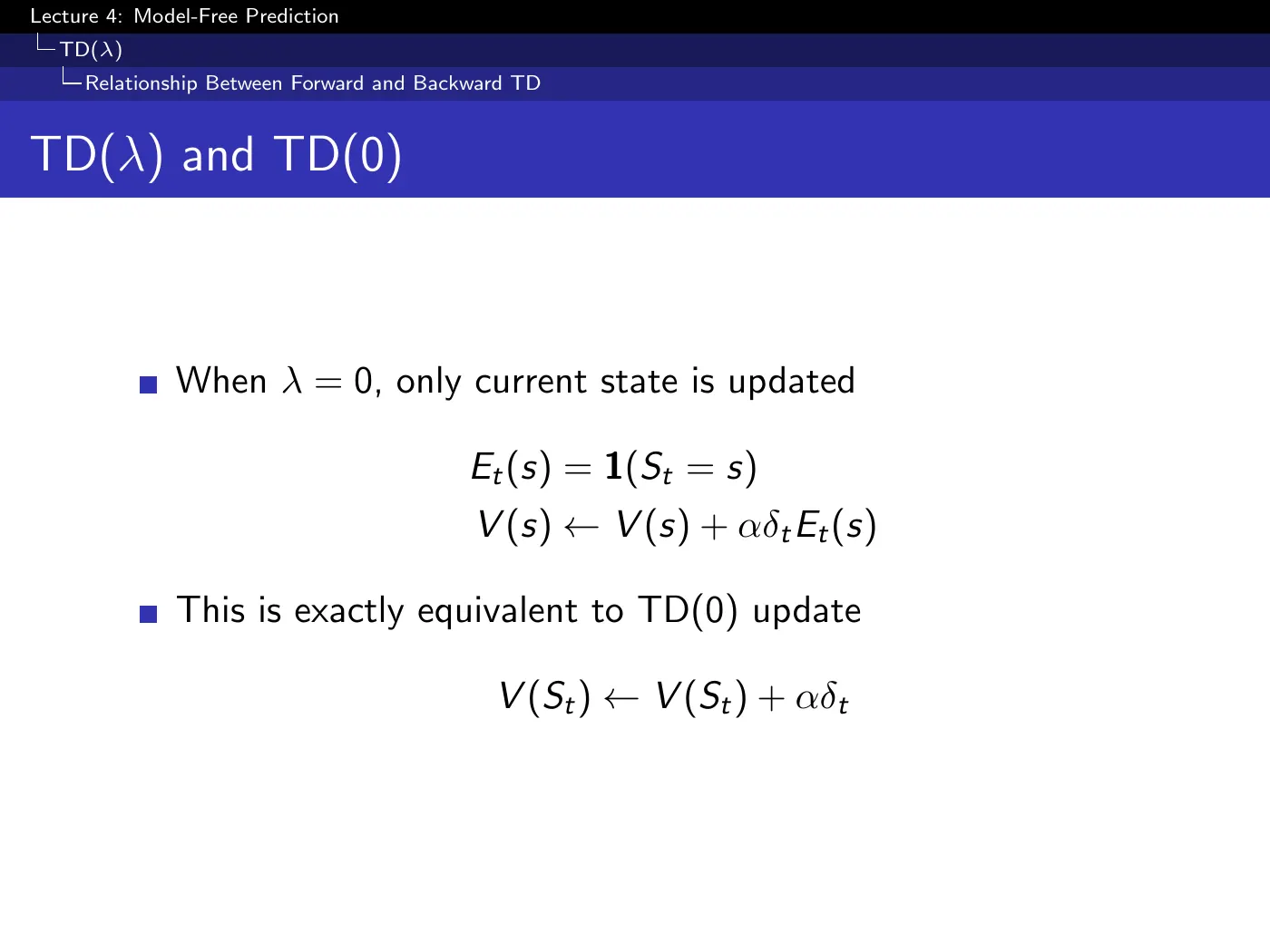 Lecture 4 Model-Free Prediction, slide 42