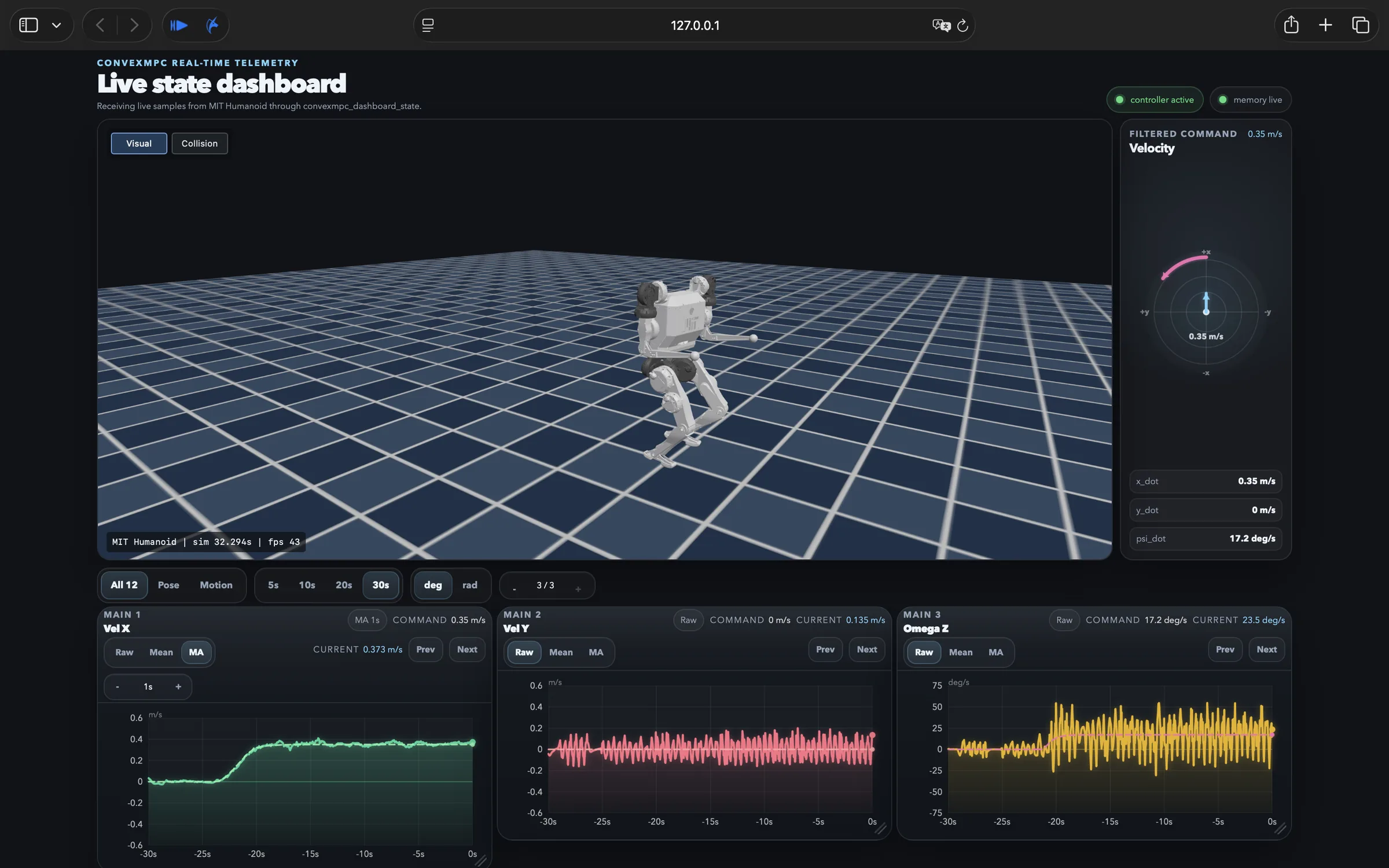 Web dashboard with WASM viewer
